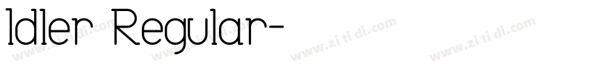 Idler Regular字体转换